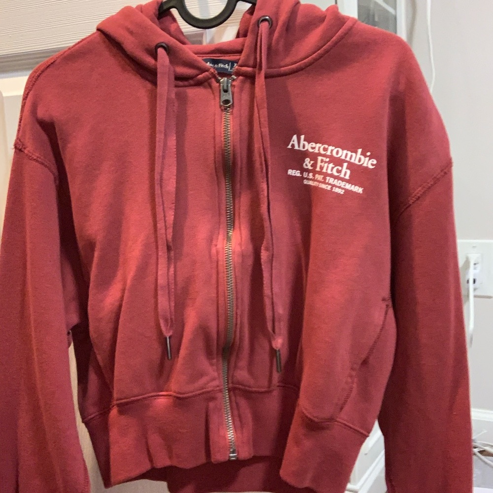 NEW‼️ Abercrombie & Fitch Cropped Zip Hoodie